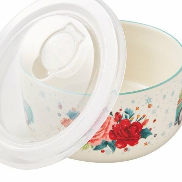 The Pioneer Woman Floral Holidays 6-Piece Round Nesting Stoneware Bakewa… - Picture 3 of 5